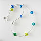 Aqua, blue and green Murano lampwork necklace
