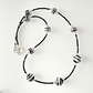 Black/silver swirl Murano lampwork necklace