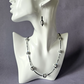 Black/silver swirl Murano lampwork necklace