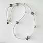 Silver/black swirl Murano necklace