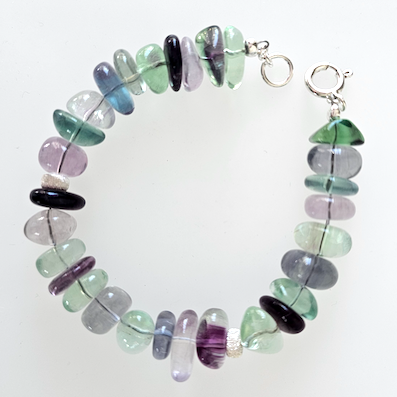 Fluorite nuggets bracelet