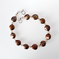 Brown freshwater pearls disc bracelet
