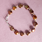 Brown freshwater pearls disc bracelet