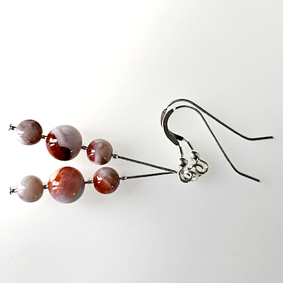 Moroccan agate hook earrings