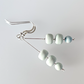 Alashan agate hook earrings, aqua.