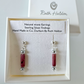 Fine stone tube post earrings