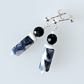 Sodalite & blue goldstone post earrings