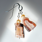 Moroccan seam agate & pearl hook earrings