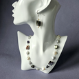 Freshwater pearl, shell & rock crystal necklace