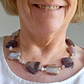 Moroccan seam agate & pearl necklace