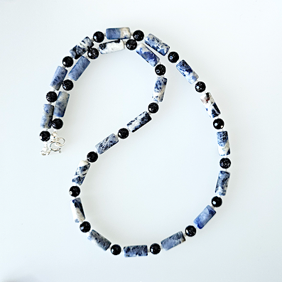 Sodalite & blue goldstone necklace