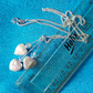 White freshwater pearl hearts pendant necklace