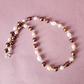 Brown/white freshwater pearl necklace