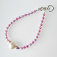 Pink European crystal & pearl bracelet