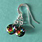 Vitrail medium, domed disc, hook earrings