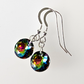 Vitrail medium, domed disc, hook earrings