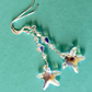 Crystal AB starfish hook earrings