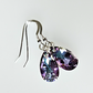 Vitrail light pear, crystal hook earrings