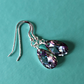 Vitrail light pear, crystal hook earrings