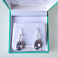 Vitrail light pear, crystal hook earrings