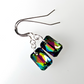 Vitrail medium rectangle crystal hook earrings