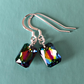 Vitrail medium rectangle crystal hook earrings