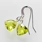 Citrus green soft triangle hook earrings