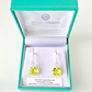 Citrus green soft triangle hook earrings