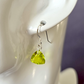 Citrus green soft triangle hook earrings