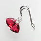 Scarlet, soft triangle, crystal hook earrings