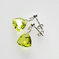 Citrus green soft triangle post earrings