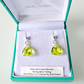 Citrus green soft triangle post earrings