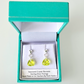 Tiny citrus green, soft triangle post earrings