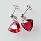 Scarlet soft triangle crystal post earrings