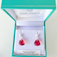 Scarlet soft triangle crystal post earrings