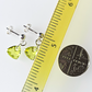 Tiny citrus green, soft triangle post earrings