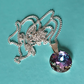 Vitrail light, crystal disc pendant