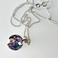Vitrail light, crystal disc pendant