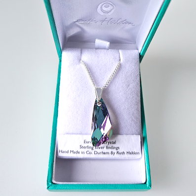 Vitrail light 'angels wing' crystal pendant