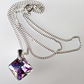 Vitrail light rhombus crystal pendant