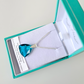 Teal soft triangle crystal pendant