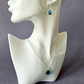 Teal soft triangle crystal pendant