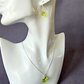 Citrus green soft triangle crystal pendant