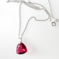 Scarlet, soft triangle crystal pendant