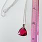 Scarlet, soft triangle crystal pendant