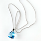 Aquamarine, soft triangle crystal pendant