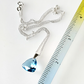 Aquamarine, soft triangle crystal pendant