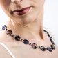 Clear disc spot necklace