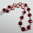 Red spot disc necklace