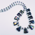 Black pyramid bead necklace